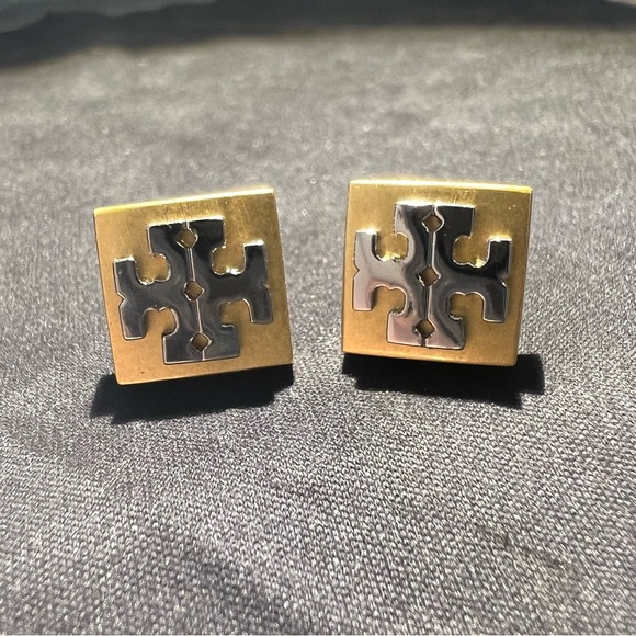 Tory Burch Jewelry - Tory Burch Two-Tone Studs